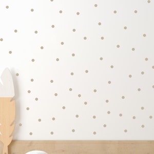 Points Set 108 Pieces Wall Decal for Baby Room V293 Sticker Sticker Circle Wall Sticker Children&#39;s Room Circles Dots Adhesive Dots | BEIGE