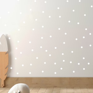 Points Set 108 Pieces Wall Decal for Baby Room V293 Sticker Sticker Circle Wall Sticker Children&#39;s Room Circles Dots Adhesive Dots | WHITE