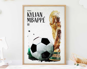 Mural Premium P771 / Football Gift Poster Murals Footballers Birthday Gift Football Player personalized