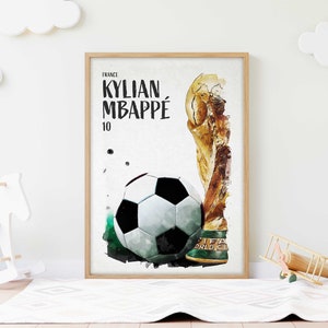 Mural Premium P771 / Football Gift Poster Murals Footballers Birthday Gift Football Player personalized