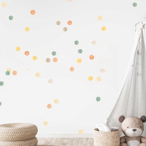 Watercolor Dots Set Wall Decal for Baby Room V200 Sticker Sticker Circle Wall Sticker Children&#39;s Room Points Dots Adhesive Dots Circles