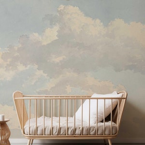 Wolken Tapete für das Kinderzimmer Fototapete Kindertapete Himmel Clouds Babyzimmer TP265