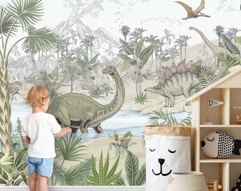 Dinosaurier Tapete für das Kinderzimmer Kindertapete Fototapete Deko Babyzimmer Dino TP160