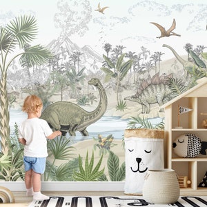 Dinosaurier Tapete für das Kinderzimmer Kindertapete Fototapete Deko Babyzimmer Dino TP160