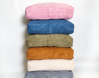 Corduroy floor cushion for children, corduroy velvet seat cushion, XL cushion