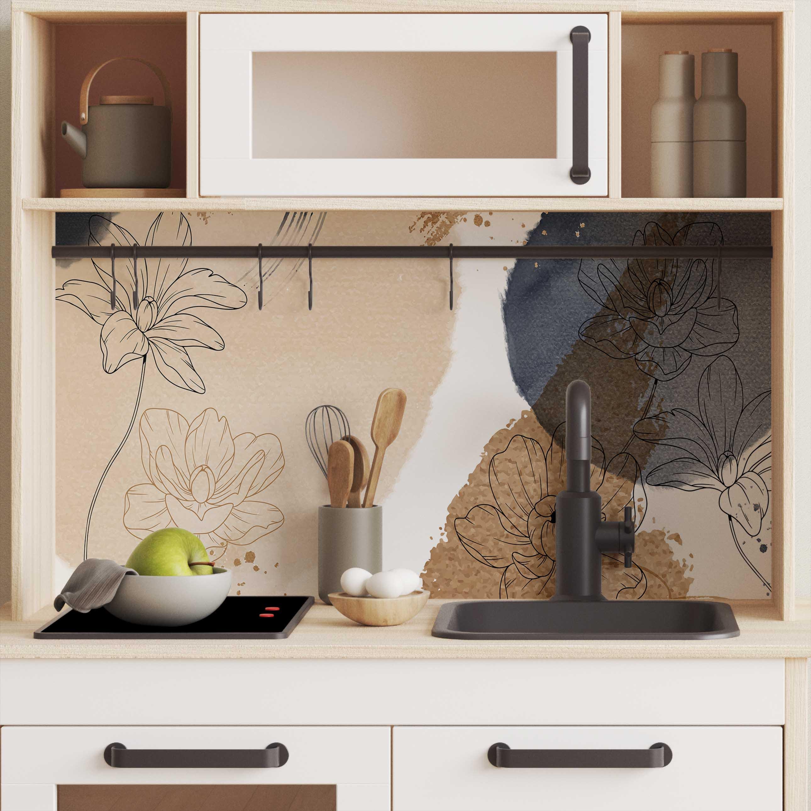 INDIGOS UG Autocollant Pour Armoires De Cuisine 63 X 500 Cm – Mat – Rouge Orangé – Film En PVC De Qualité Supérieure – Film Adhésif Pour Meubles