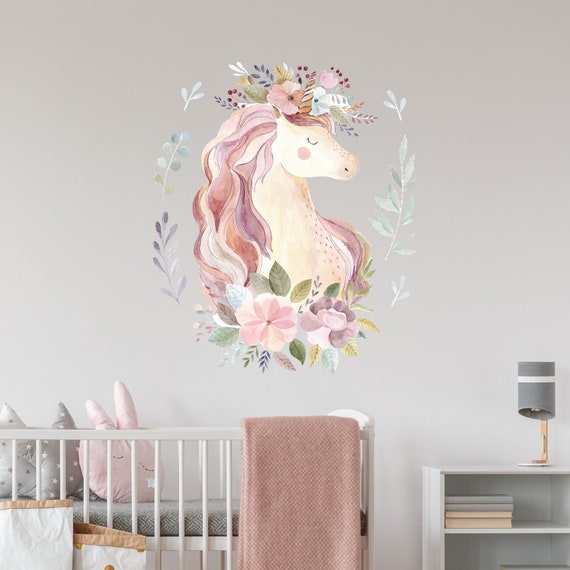 Magic UNICORN Wall Decal V251 Wall Sticker Stickers Children\'s Room Baby  Room Stars Horse Rainbow Cloud Heart Girl Unicorn - Etsy