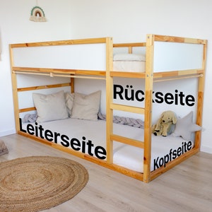 Vorhangstange für IKEA Kura Kiefer Gardinenstange Passgenau für Hochbett & Flachbett Stange für Kura Bett Hack Ohne / Without