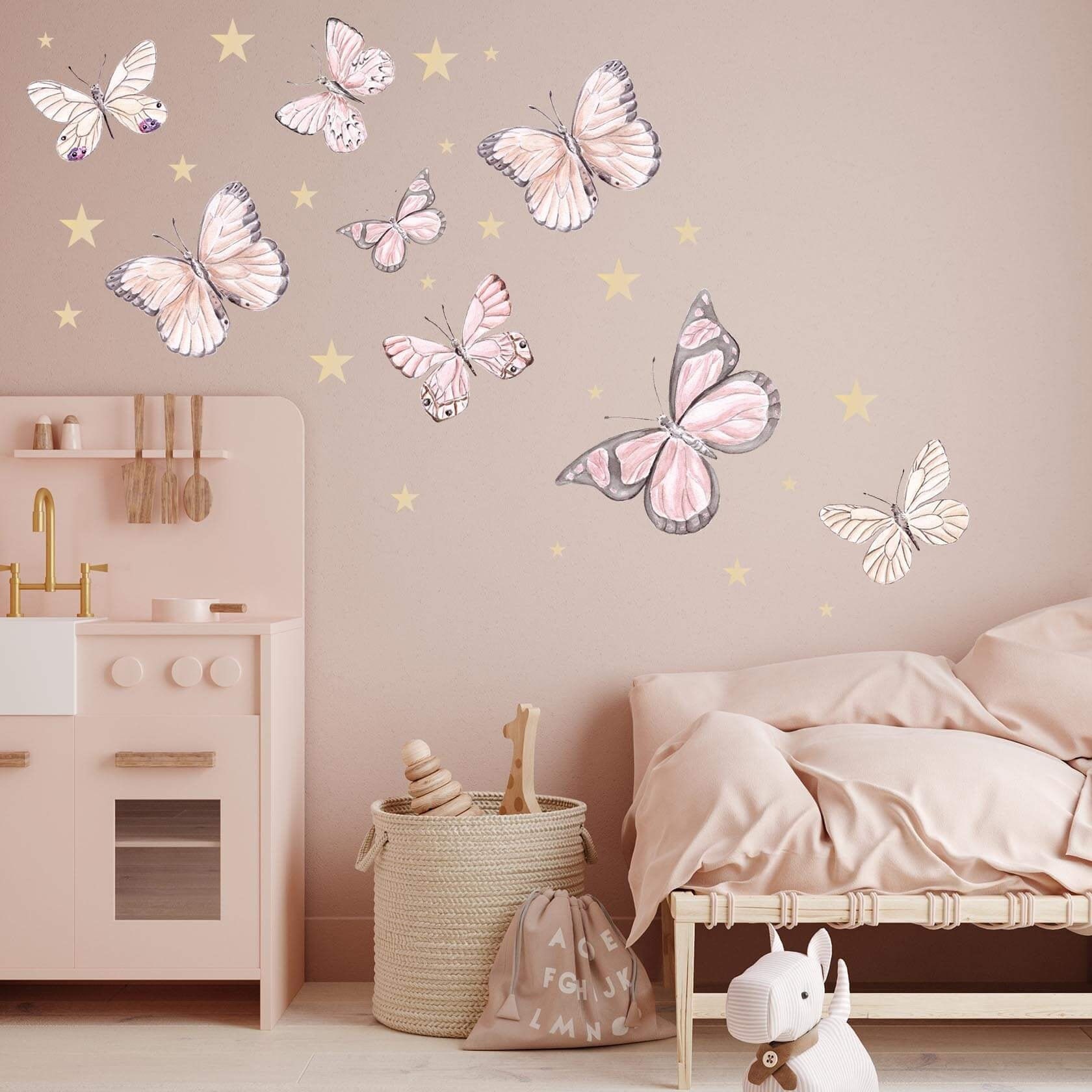 Vinyl Schmetterling Wand Schmetterlinge, BILDER, Schmetterling Pink Blau  Profil, Deko Zimmer, Aufkleber Zimmer, Dekoration, Vinyl, Billig  kostengünstiger