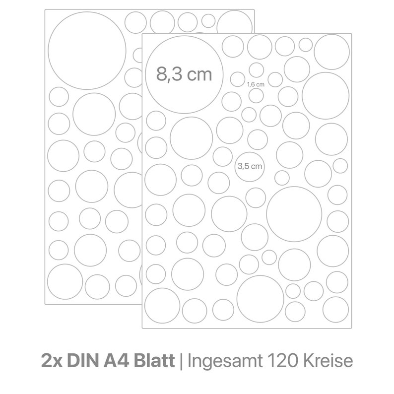 Kreise Set 120 Stück Wandtattoo für Babyzimmer V283 Aufkleber Sticker Kreis Wandaufkleber Kinderzimmer Punkte Dots Klebepunkte GRÜN MILD zdjęcie 3