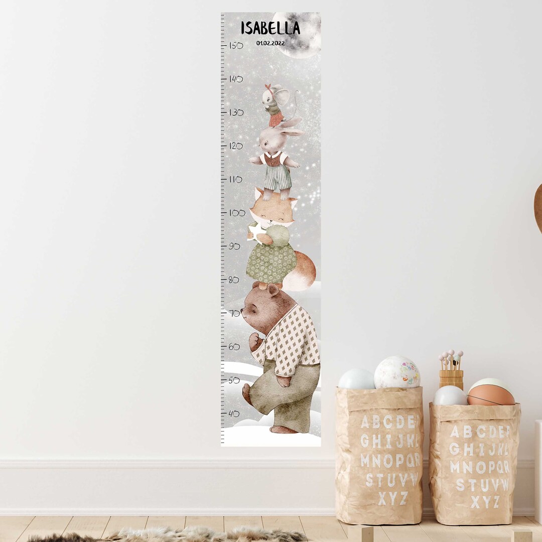 Wall Decal Height Chart Personalized Children's Room Etsy
