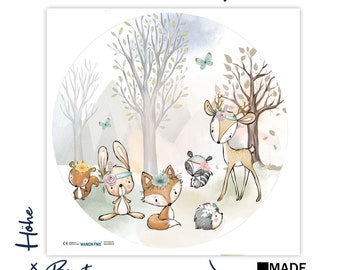 Adesivo Sticker murale per bambini - Il Piccolo Principe e la volpe sulla luna - Decorazione parete, adesivi per muro