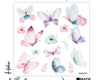 Adesivi murali - Farfalle rosa