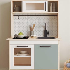 Sticker IKEA DUKTIG children&#39;s kitchen play kitchen adhesive film furniture film sticker children&#39;s room (furniture not included) green IKK-K706