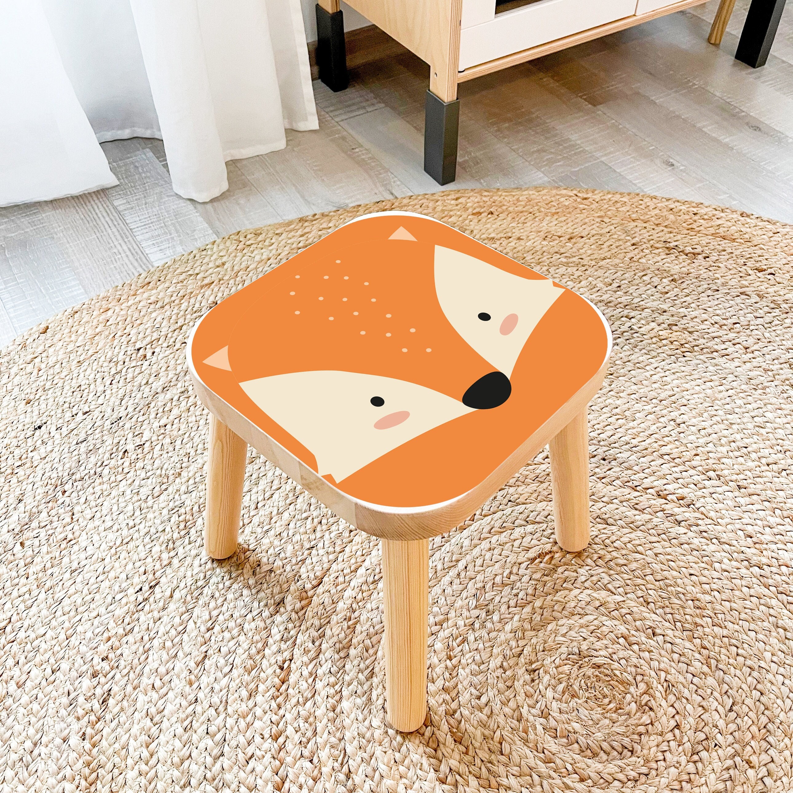 Fox Sticker for IKEA FLISAT Children s Stool Adhesive Film Furniture Film Sticker Children s Room Bed Stool without Furniture IFH201 Etsy