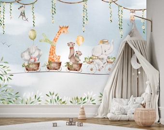 Flying Animals Wallpaper Wall Sticker Stickers Nursery Mural Kids Room Decor Decoration Baby TP103