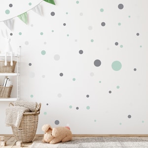 Circle Set 120pcs Wall Decal for Baby Room V283 Sticker Sticker Circle Wall Sticker Children's Room Dots Dots Adhesive Dots | MINT