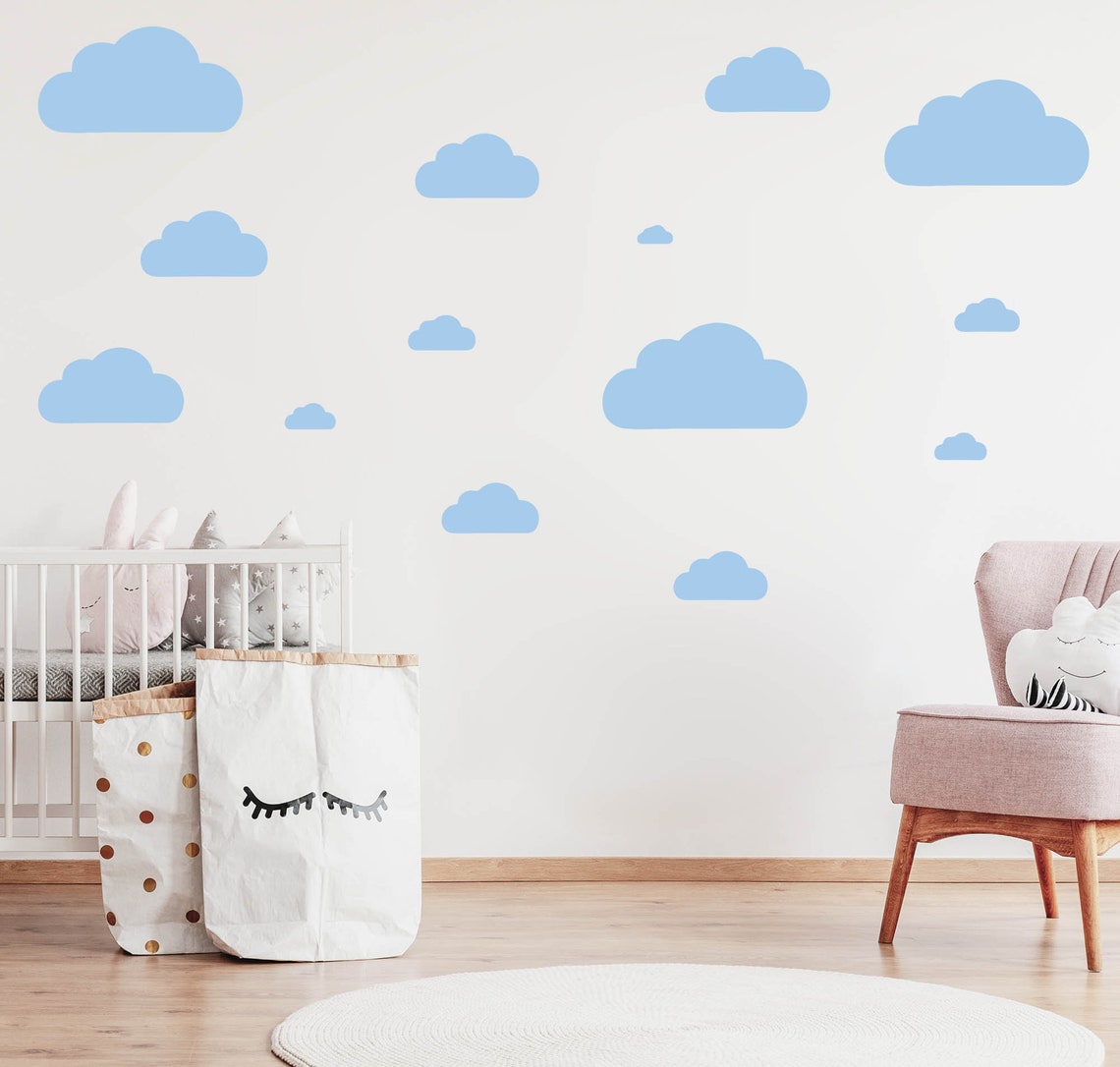 Clouds Set Wall Sticker for Baby Room Sticker Sky Clouds Wall Etsy