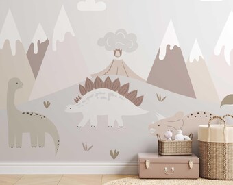 Dinosaur Wallpaper for Children's Rooms - Mural Wall Decal Kids Wallpaper - Perfect for Baby Nursery TP216