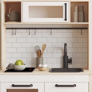 Sticker IKEA DUKTIG children&#39;s kitchen play kitchen adhesive film furniture film sticker children&#39;s room tiles Metro Subway (furniture NOT included) IKKV700