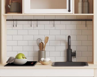 Adhesivo IKEA DUKTIG cocina infantil cocina de juego lámina adhesiva muebles lámina adhesiva habitación infantil azulejos Metro Subway (muebles NO incluidos) IKKV700