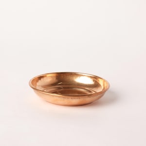 Small Handmade Hammered Copper Thali Plate – Decorative Serving Dish
