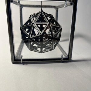 Sacred Geometry Metal Sculpture: Leonardo da Vinci art object decor image 13