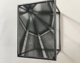 Brutalist Geometric Art, Industrial home decor