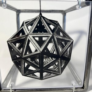 Sacred Geometry Metal Sculpture: Leonardo da Vinci art object decor image 17