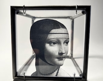 Leonardo da Vinci, contemporary wall decor. Metal art object for interiors