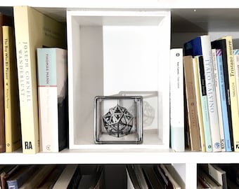 Sacred Geometry Metal Sculpture: Leonardo da Vinci Art Print, Renaissance Gift