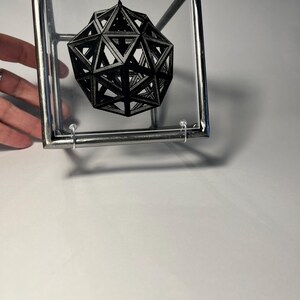 Sacred Geometry Metal Sculpture: Leonardo da Vinci art object decor image 18