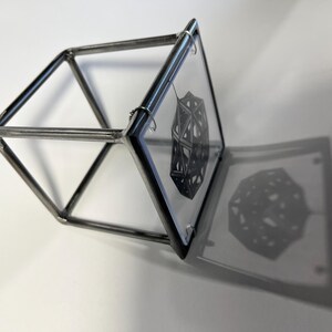 Sacred Geometry Metal Sculpture: Leonardo da Vinci art object decor image 12