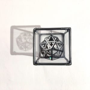 Sacred Geometry Metal Sculpture: Leonardo da Vinci art object decor image 10
