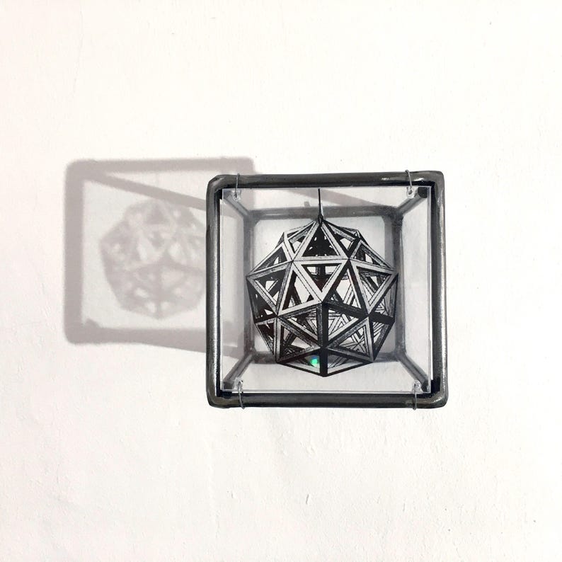 Sacred Geometry Metal Sculpture: Leonardo da Vinci art object decor image 10