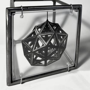 Sacred Geometry Metal Sculpture: Leonardo da Vinci art object decor image 19