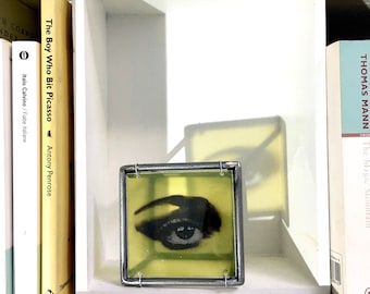 Pop Art Face Sculpture: Metal Desk & Wall Decor