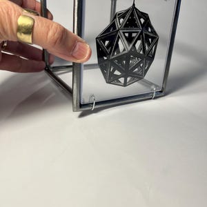 Sacred Geometry Metal Sculpture: Leonardo da Vinci art object decor image 15