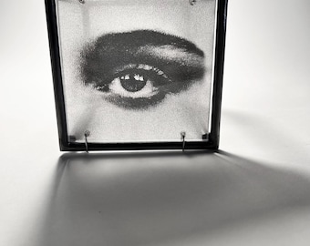 Eye Art Metal Wall Sculpture: 3D Mixed Media Pop Art