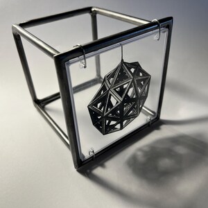 Sacred Geometry Metal Sculpture: Leonardo da Vinci art object decor image 16