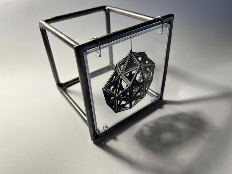 Sacred Geometry Metal Sculpture: Leonardo da Vinci art object decor image 16