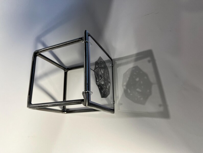 Sacred Geometry Metal Sculpture: Leonardo da Vinci art object decor image 14
