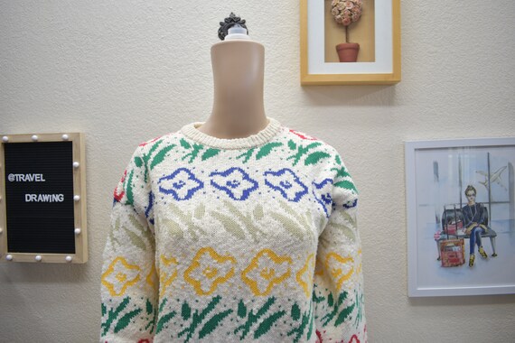 Vintage Hand Knitted Chunky Sweater - image 2