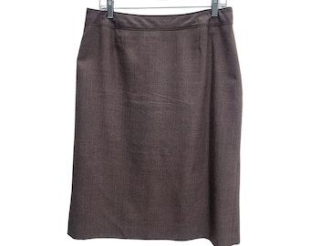 Vintage Pendleton Wool A-Line Brown Skirt 12 Tall