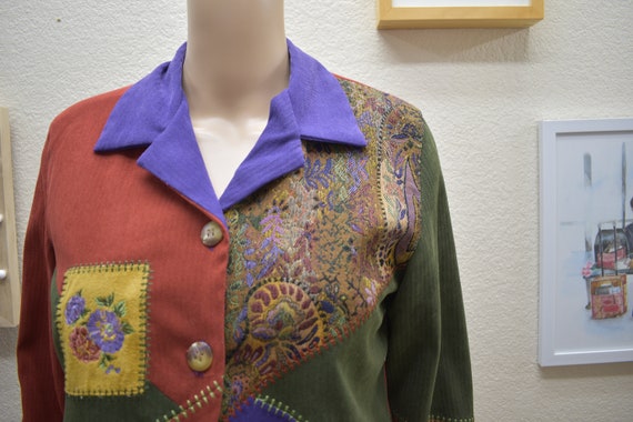 Vintage Koret Colors Clashing Patchwork Blazer - image 5