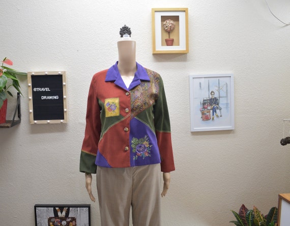 Vintage Koret Colors Clashing Patchwork Blazer - image 1