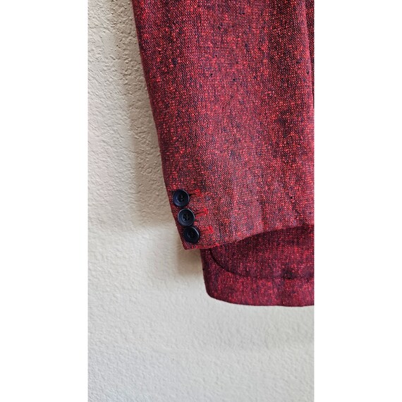 DvF Vintage Tweed Red Retro Blazer 14 - image 4