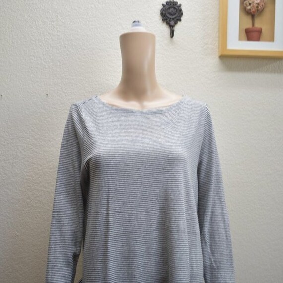 Eileen Fisher Organic Linen Long Sleeve  Pullover… - image 3
