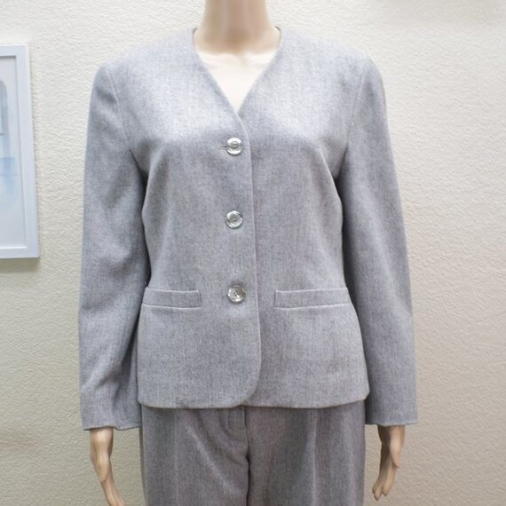 Pendleton Wool Suit Set Gray Size 8 90s Vintage - image 5