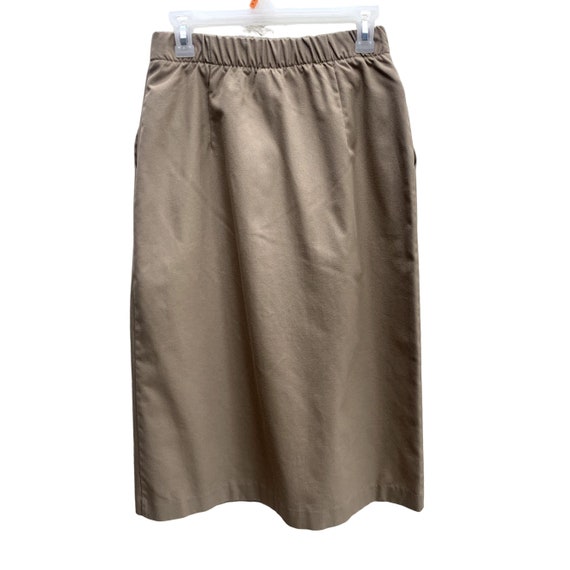 Koret 80s Vintage A-Line Button Front Skirt  w Po… - image 5